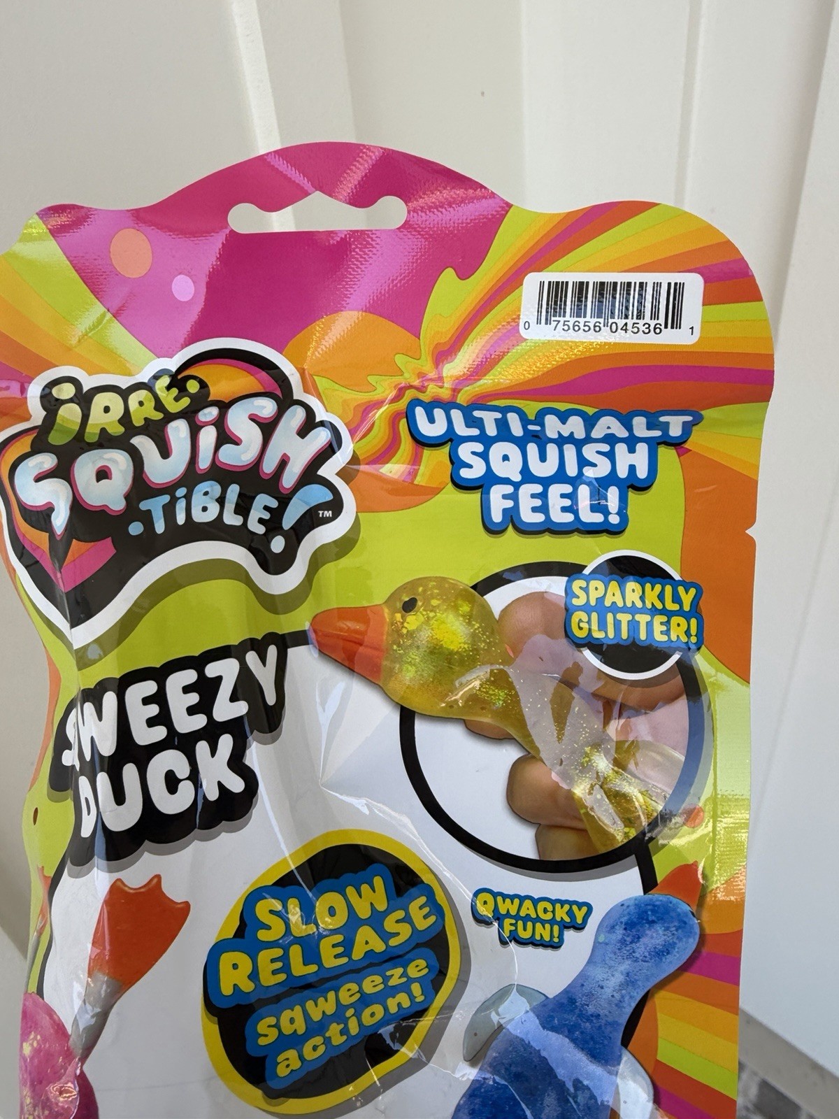New Squishy Sensory Toy Sugar Glitter BL Duck JARU 6″ Firm Squeeze TikTok