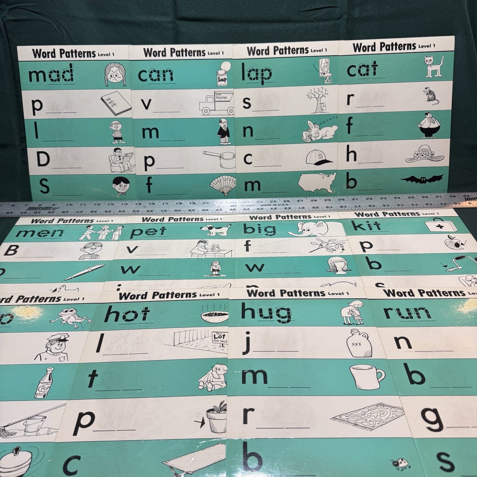 ‘Vintage Trend Enterprises “Word Patterns” Wipe-Off Cards T-135 Dry Erase Boards
