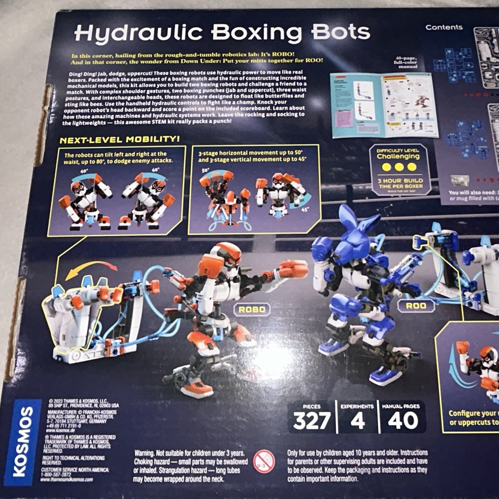 Thames Kosmos Hydraulic Boxing Robots Bots STEM Experiment Kit Science Engineer