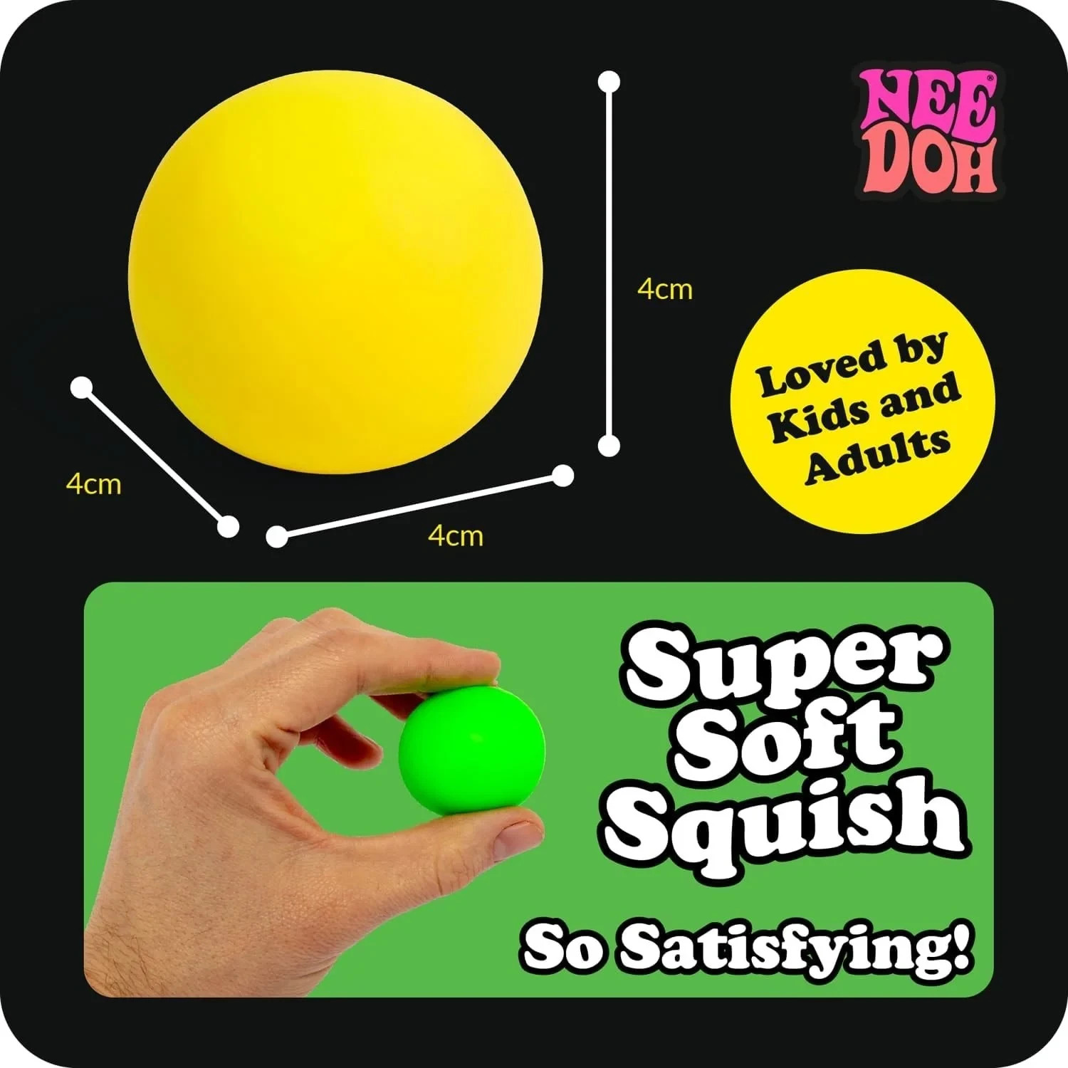 Schylling NeeDoh Rainboh Teenie 6 Pack Squishy Stress Ball Toy NEW Free Ship