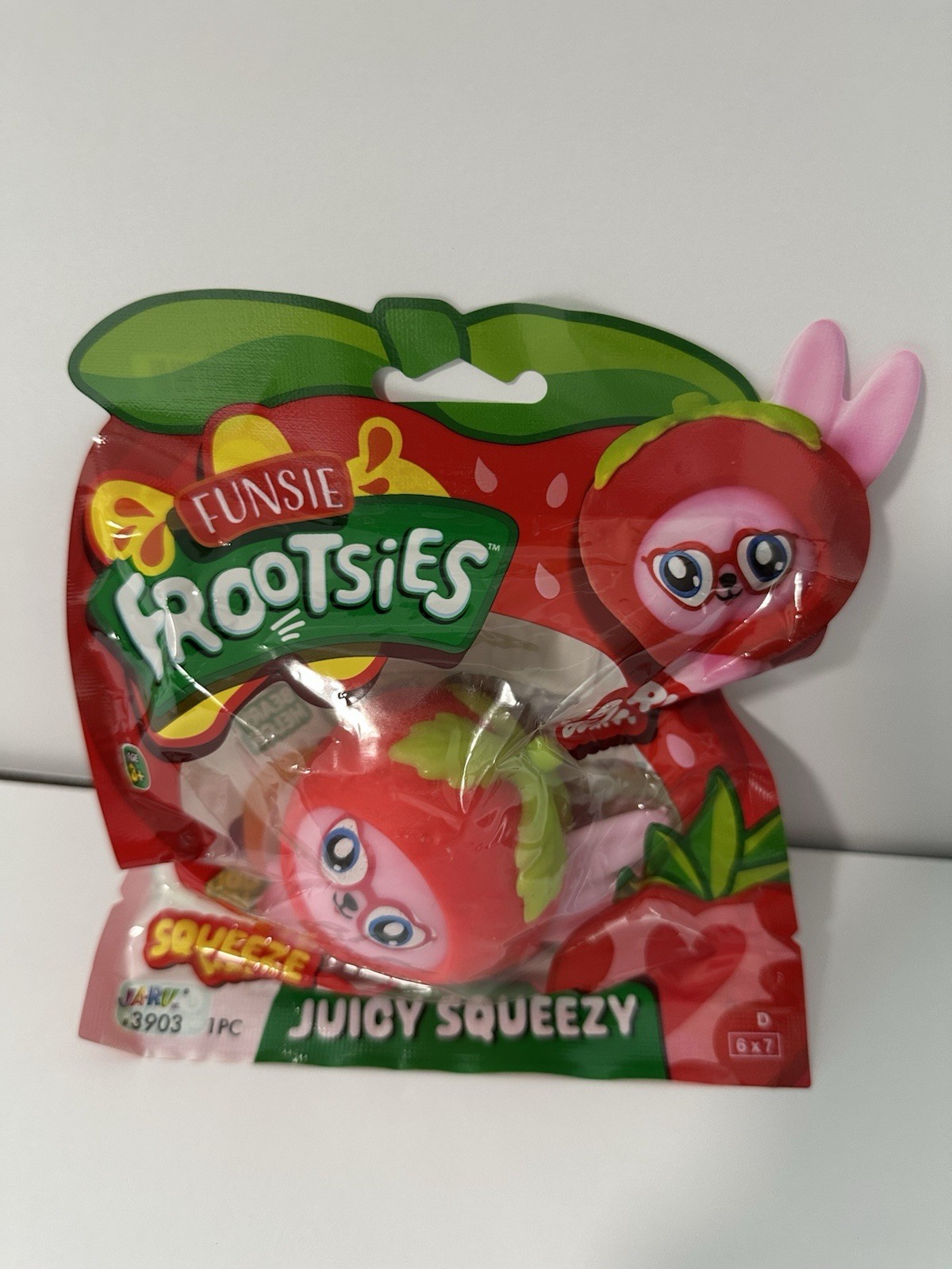 Ja-Ru Funsie Frootsies Frootsie Squeezy Juicy Squeeze Toy 3-4 Red/Pink/Green