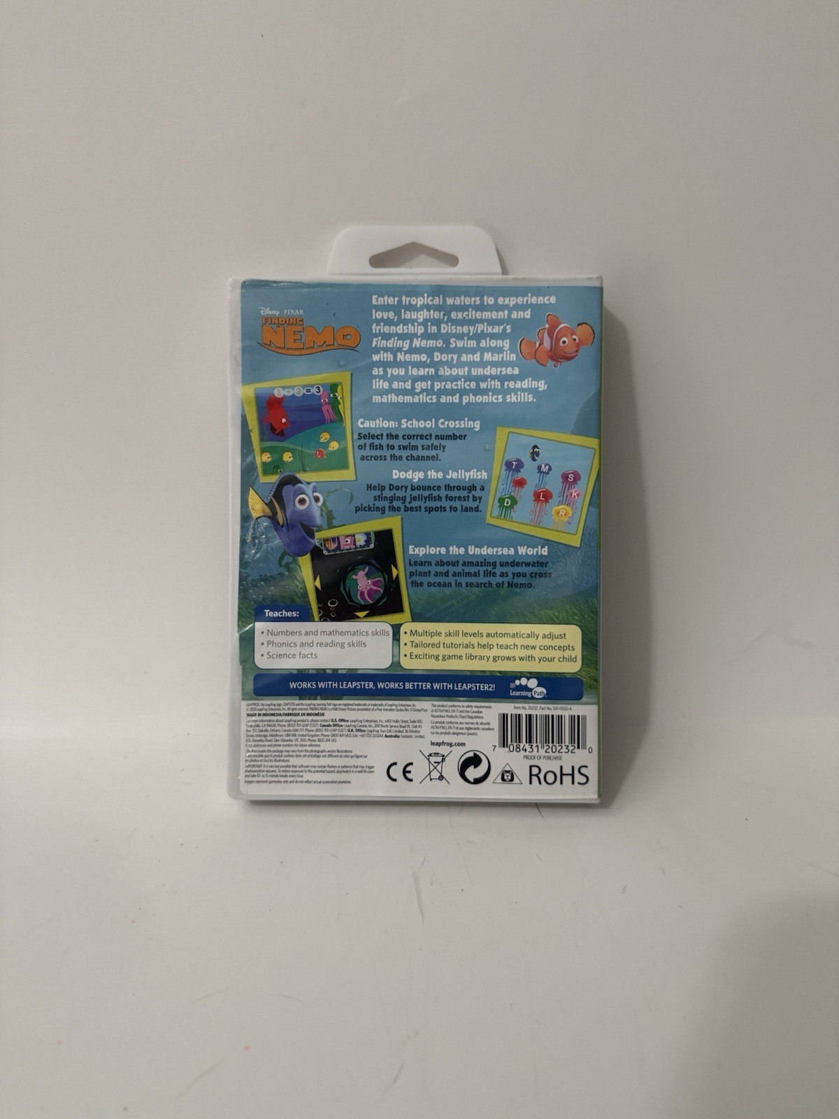 LeapFrog Leapster Finding Nemo Reading Learning Game Cartridge 2003 MPN 20003