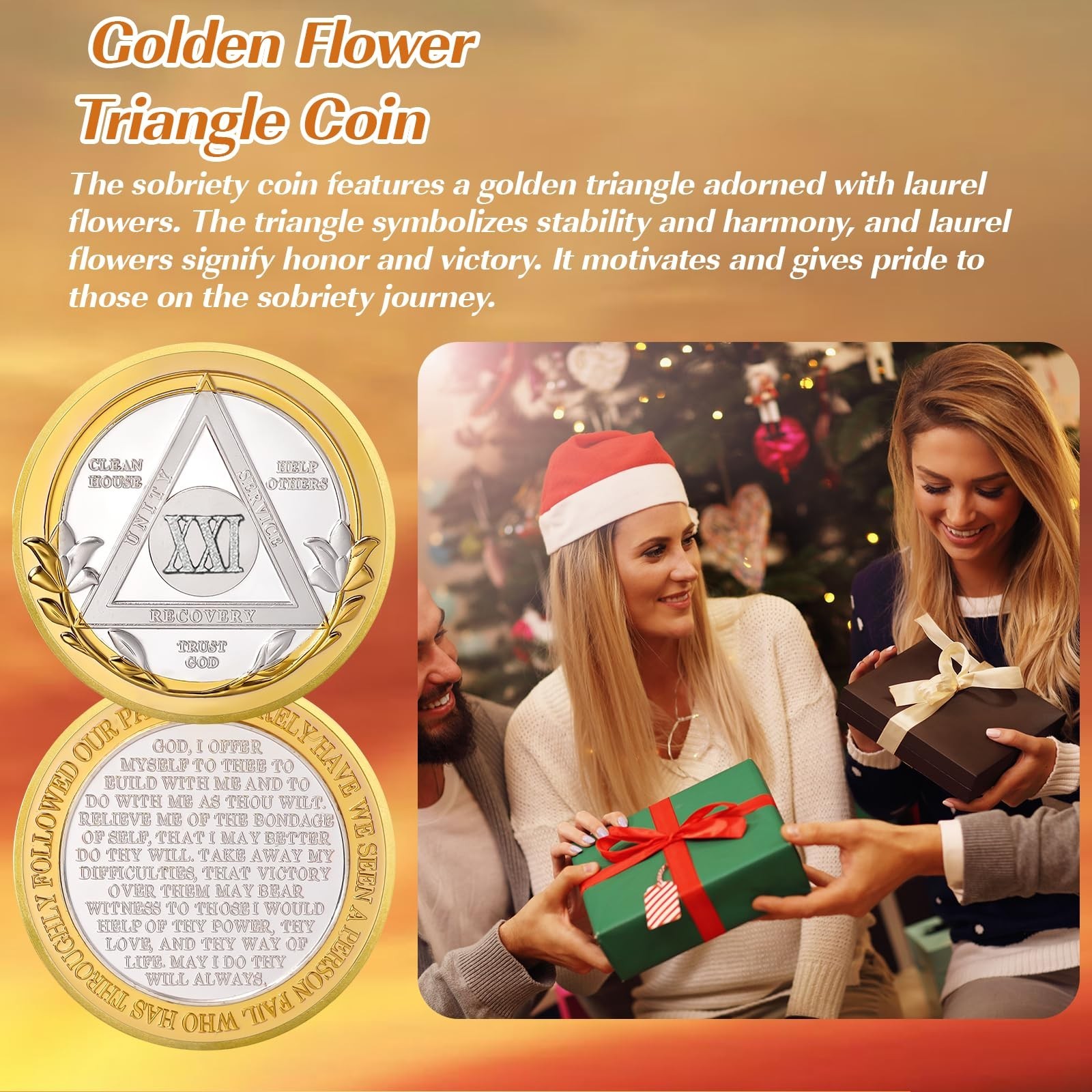 Victory Path 21 Year Sobriety Coin, Affirmation AA Chips, Addiction Recovery …