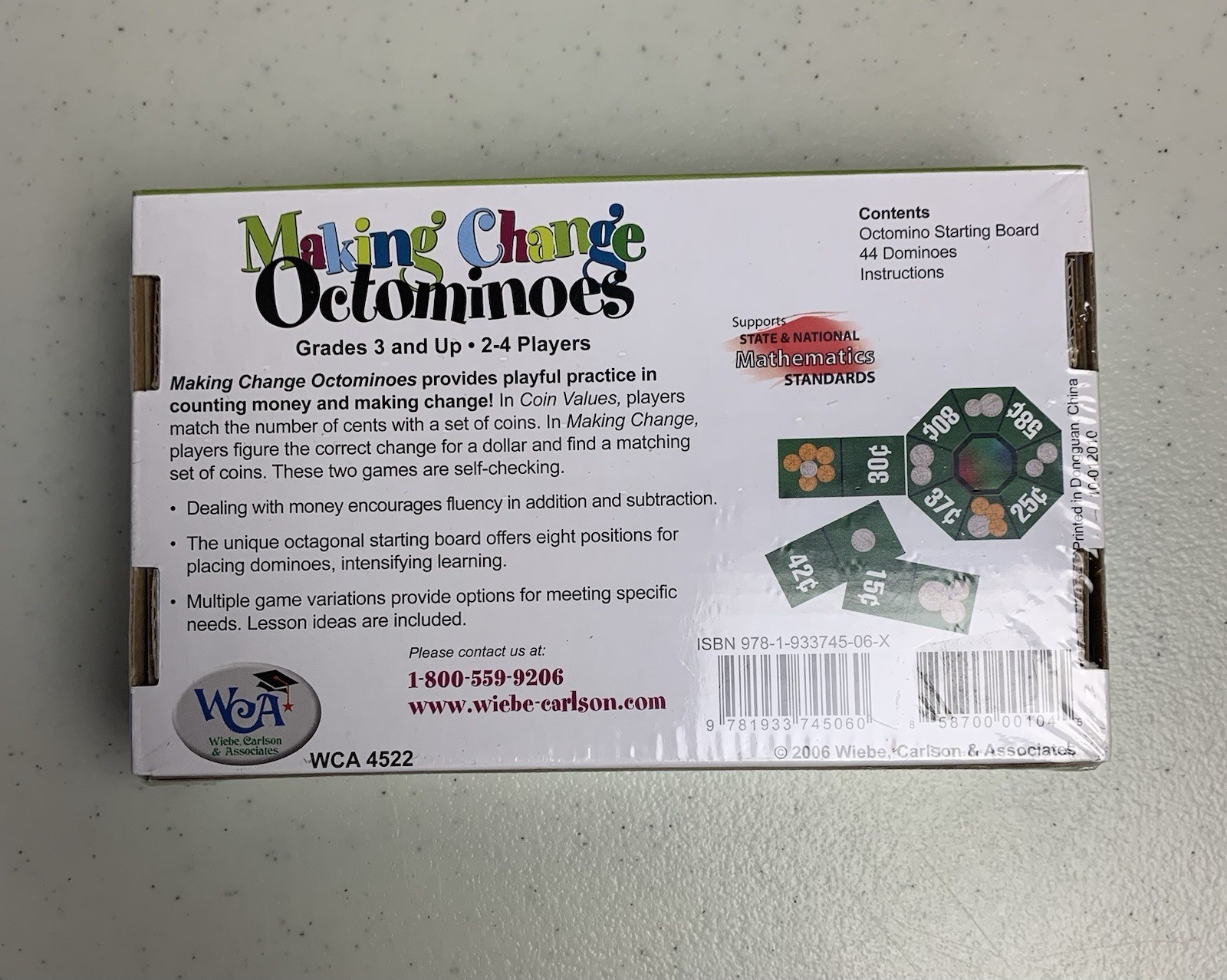 Making Change Octominoes – Learning Advantage – Grades 2 and Up – Brand New