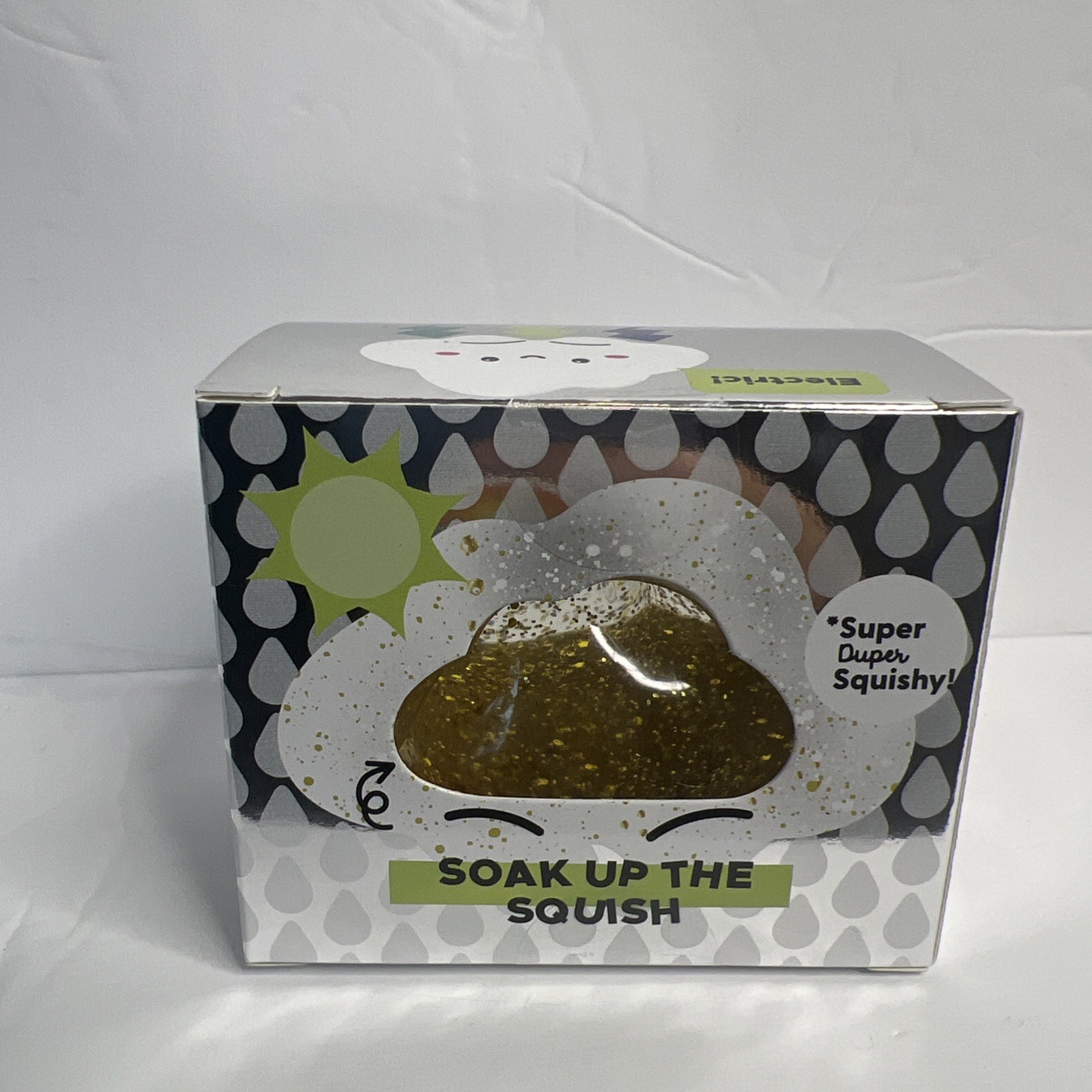 NEW J’Adore Glitter Cloud Super Duper Squishy Tactile Squeeze Toy CLEAR