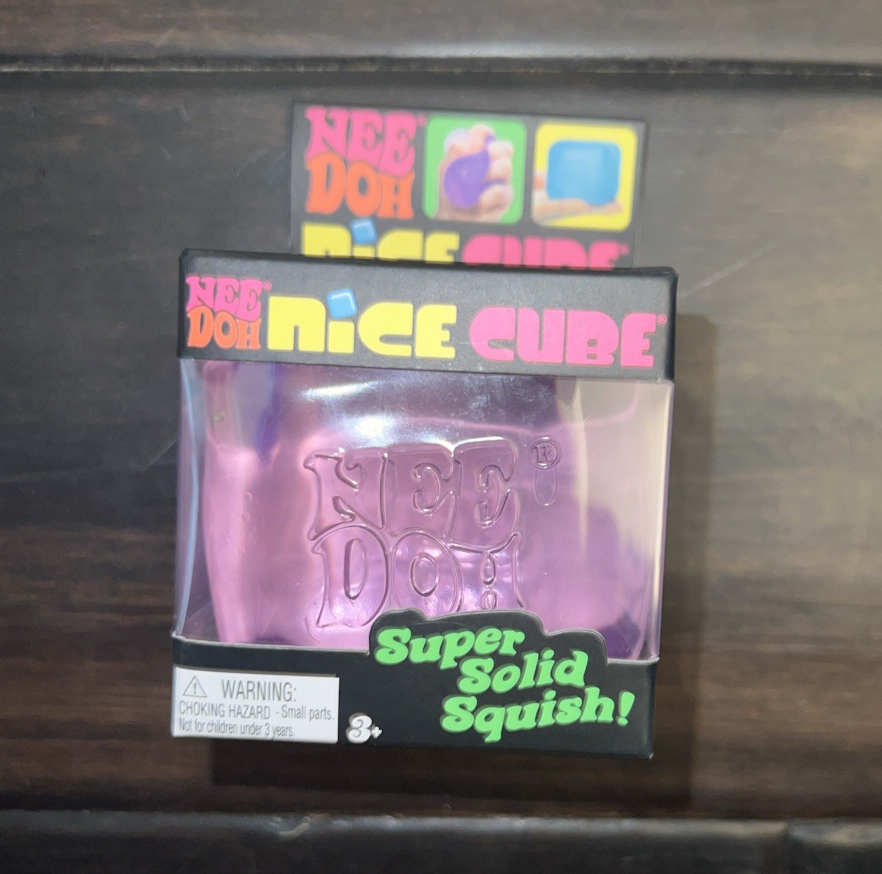 Authentic Schylling Nee Doh Nice Cube Squish Toy, ages 3+ (purple), 1ct