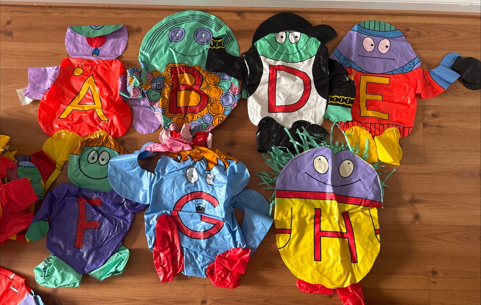 VTG The Letter People Inflatable Huggables Abrams W Box 99% Complete Missing C