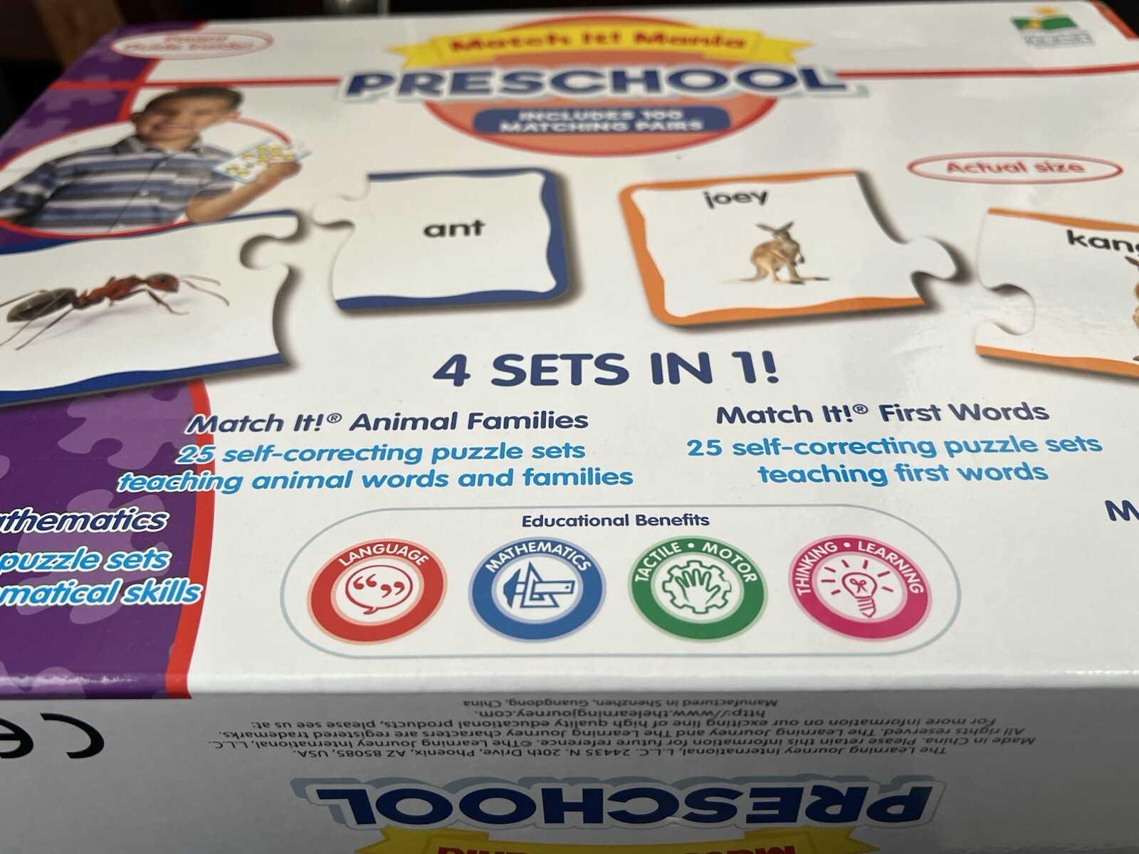 Match It! Mania Preschool, 4-6 Years, Mathematics, First Words (Unused)