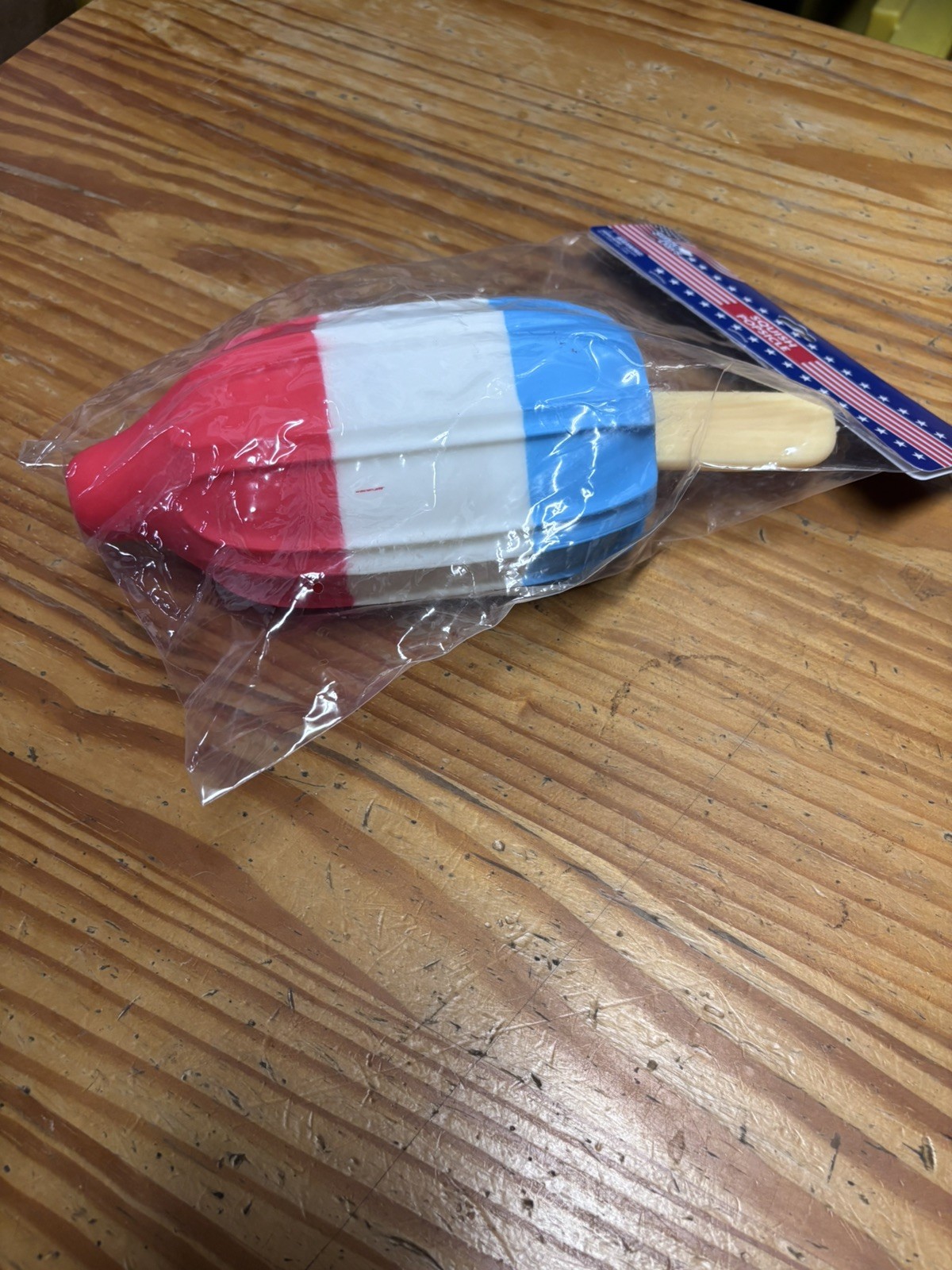 Sunny Days Jumbo Squishy🔴⚪️🔵Rocket Bomb Pop Popsicle Toy Red White Blue RARE🔥