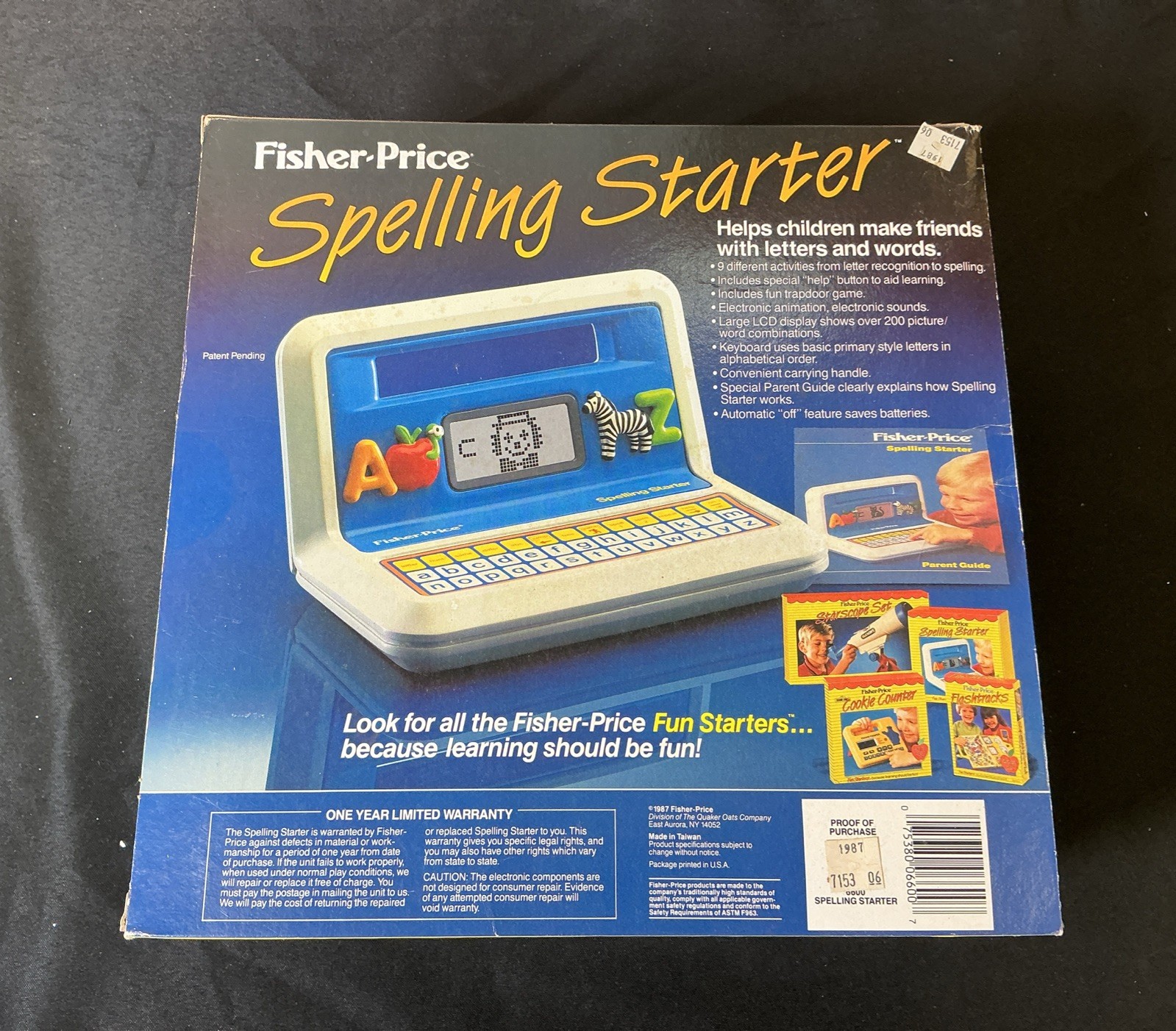 Fisher Price Spelling Starter Electronic Learning Aid 1987