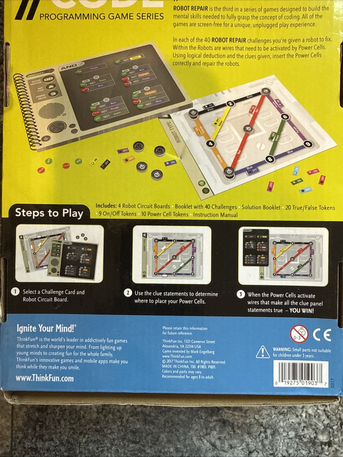 STEM Code Programming Game Series Robot Repair Thinkfun Coding Concept