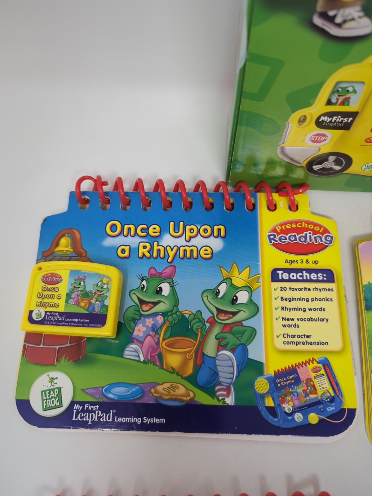 Leapfrog My First Leappad School Bus Learning System W/ 8 Books + 7 Cartridges