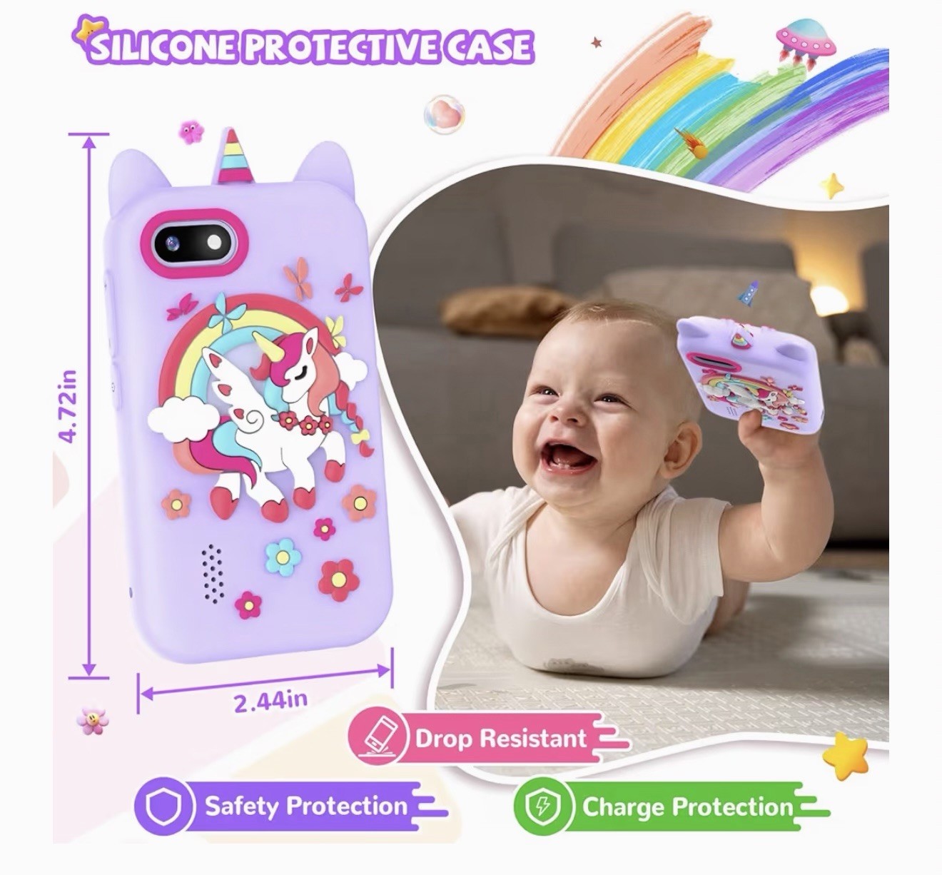 New Seal Kids Smart Phone for Girls Gifts – Toddler Birthday Gift for Age 3 -8