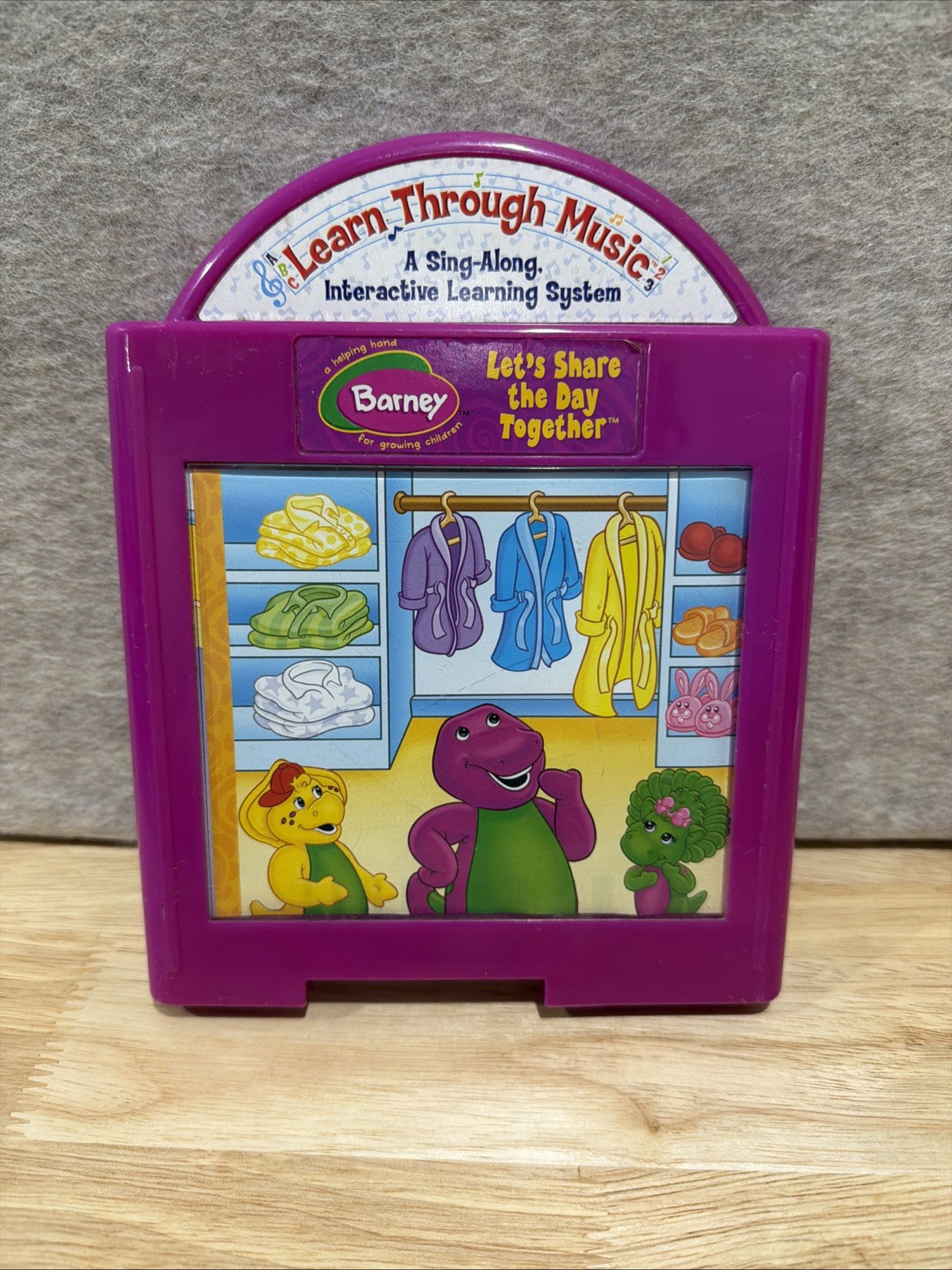 BARNEY Let’s Share The Day Together LEARN THROUGH MUSIC GAME CARTRIDGE Untested