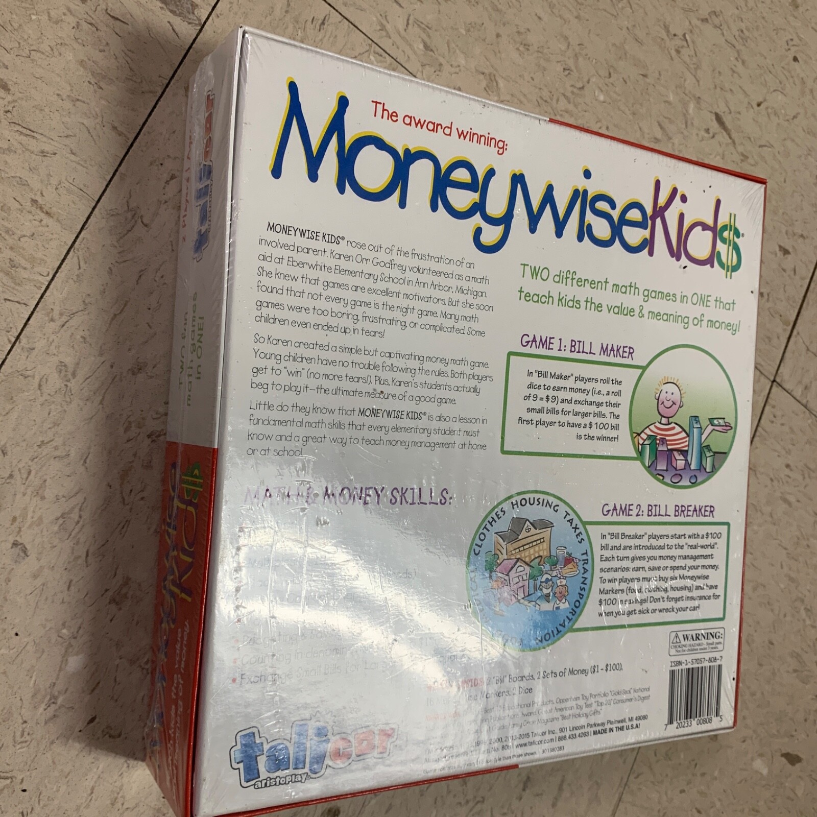 ARISTOPLAY Moneywise Kids Math Game Homeschool Ages 7 and up, 2 players Talicar