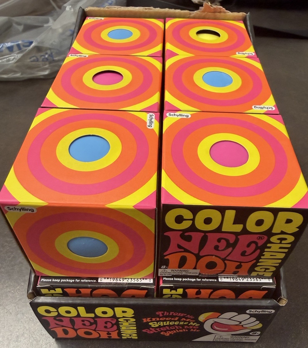 NeeDoh Color Change Balls – Case of 12 With Display Box – Brand New AUTHENTIC