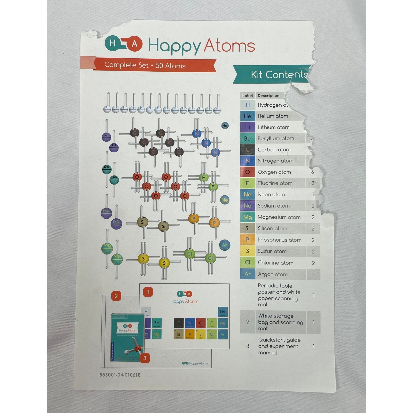 Thames & Kosmos Happy Atoms Molecules Chemistry Science Complete Set