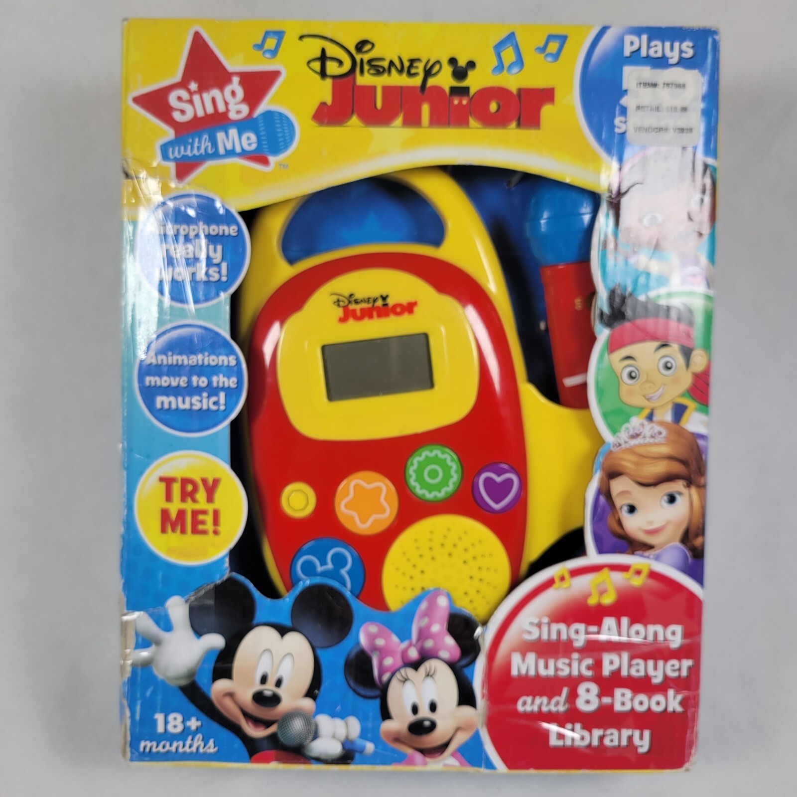 Disney Junior Sing With Me Sing Along Music Player & 8 Book Library New