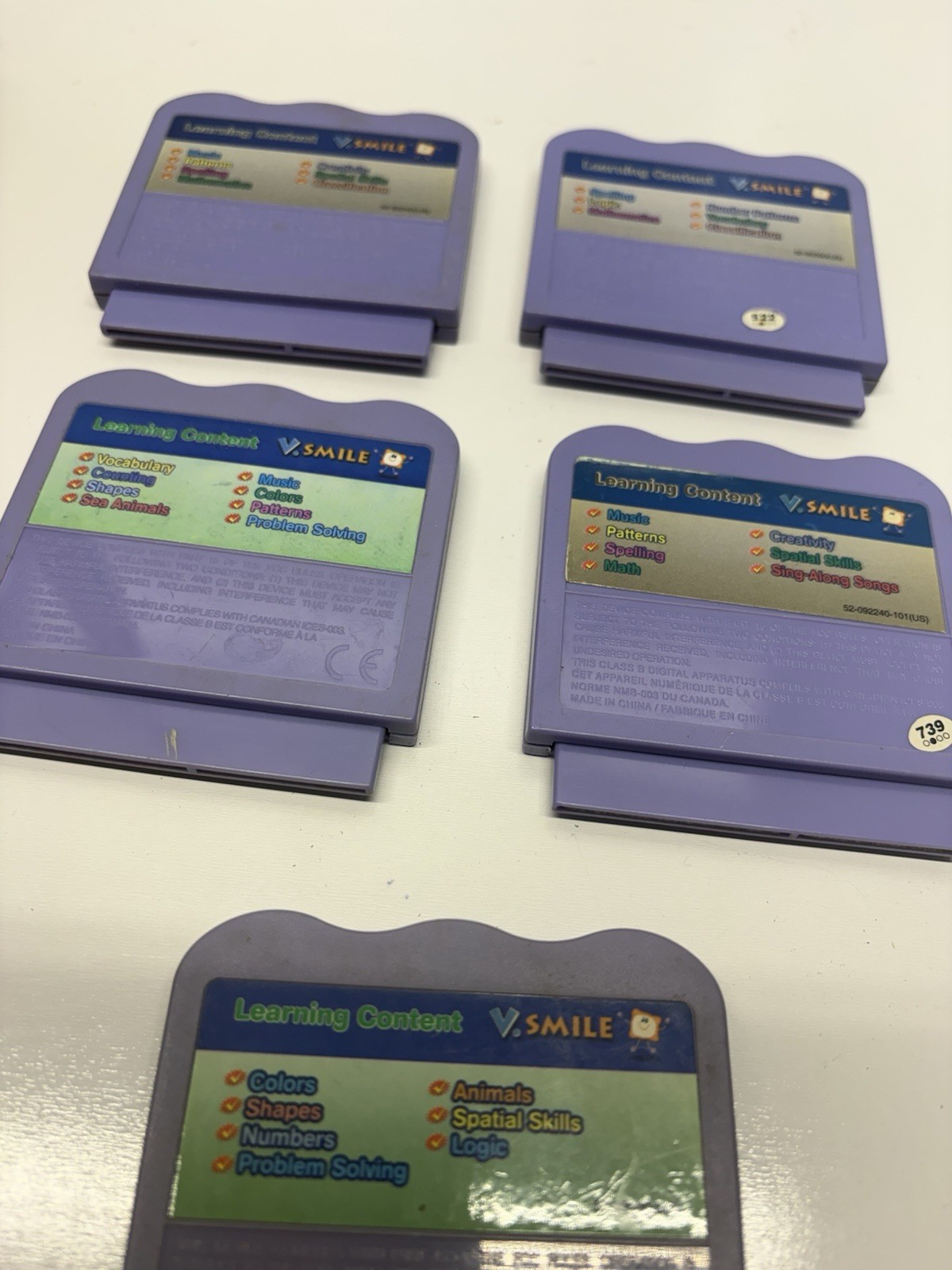 VTech V.Smile Disney Princess Game Lot Aladdin Cinderella Little Mermaid
