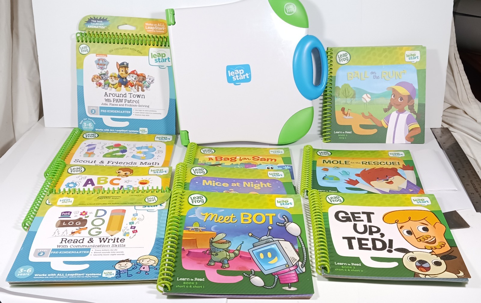 HUGE Lot Of LeapFrog LeapStart Interactive Learning System 10 Books Set, Works