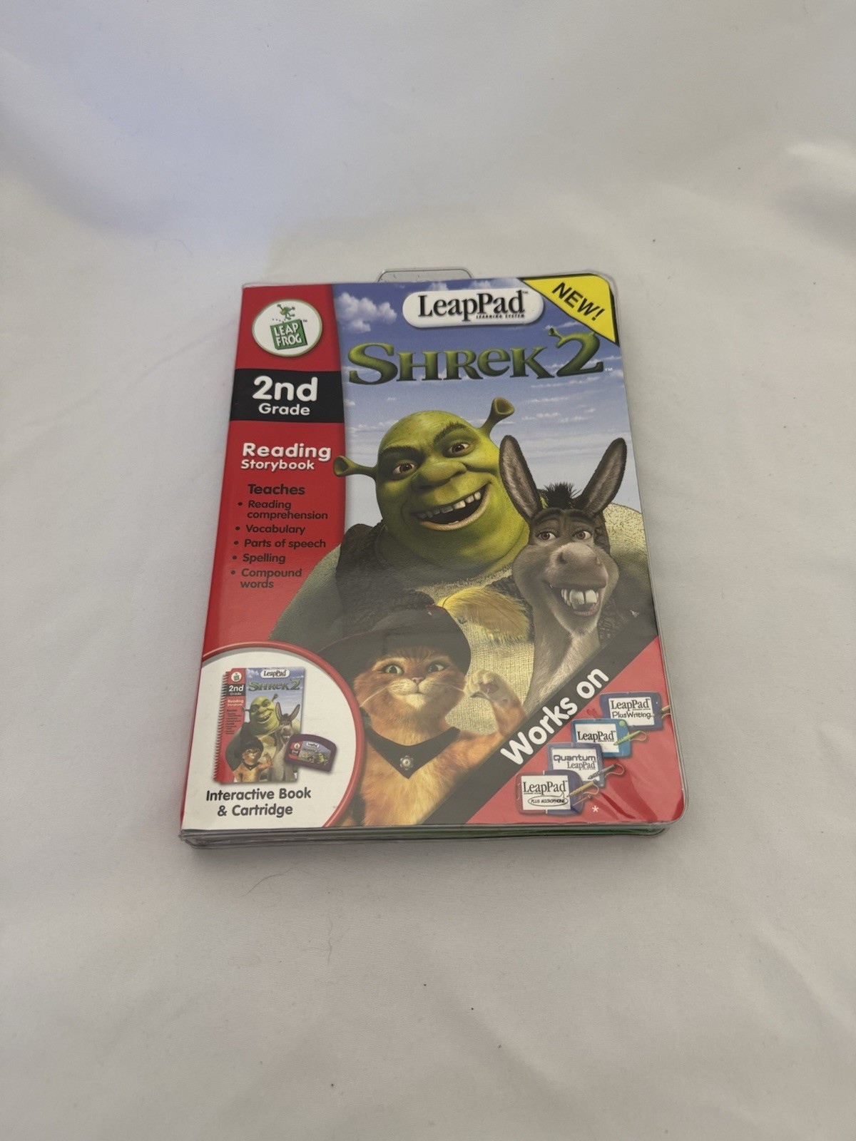 Leap Frog LeapPad SHREK 2 & Bratz Book & Cartridge 2nd 3rd Grade Lot of 2
