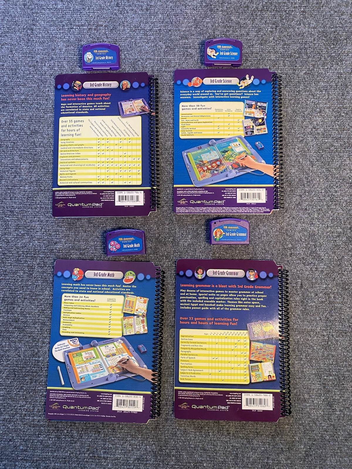 Quantum Leap Pad Leapfrog 3rd Grade Math, Science, Grammar, History BkCartridge