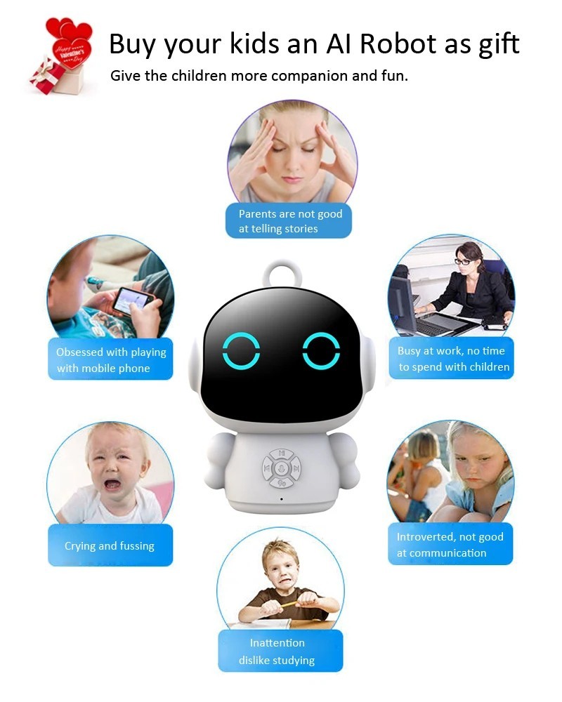 Tuya Smart AI Robot 61 Language Interactive Kids Learning Toy Voice Control Gift
