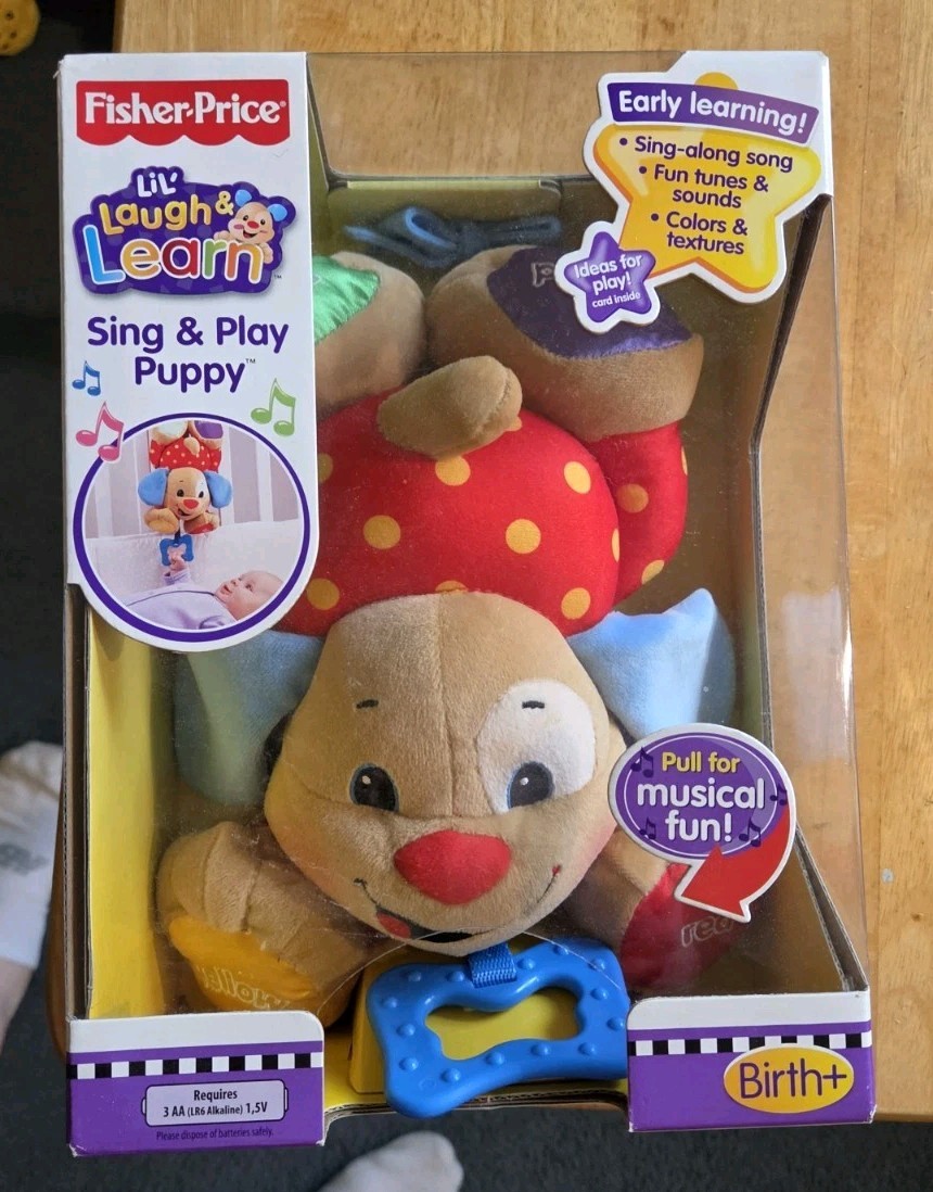 Lil Laugh & Learn Sing & Play Puppy By Fisher Price Infant Crib Toy NEW IN BOX