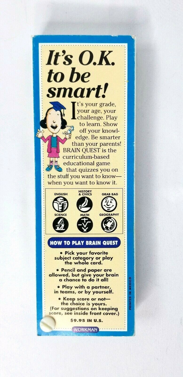 Brain Quest Grade 5:1500 Q&A to Challenge the Mind w/Extra Deck CLEARANCE