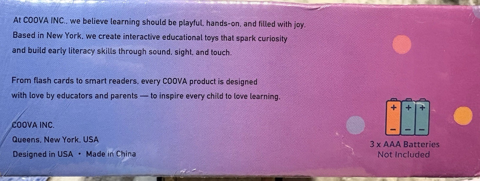 COOVA WordPop Flash Cards Electronic Learning Flash Card Reader Ages 3+ Years