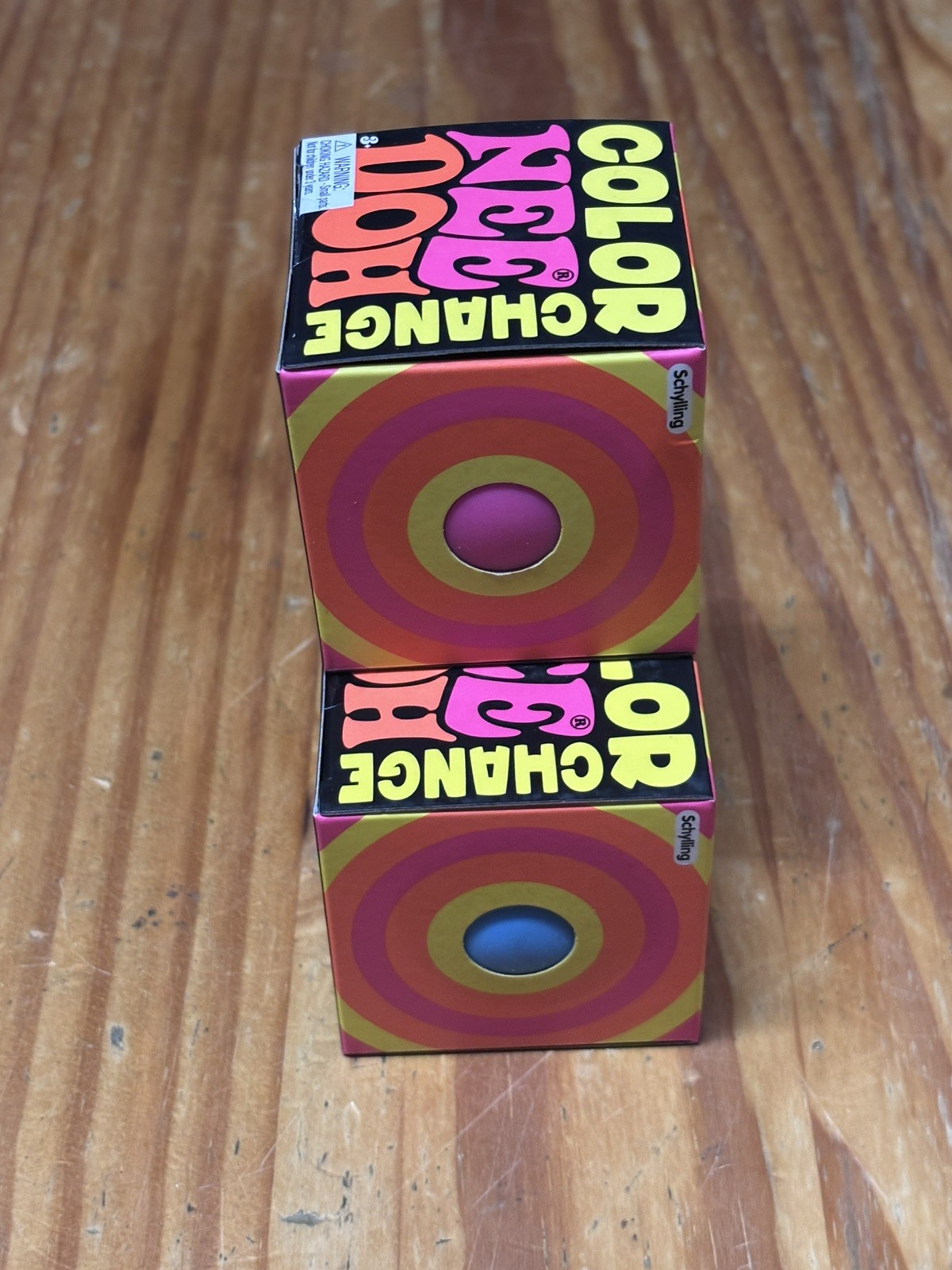 AUTH Schylling NeeDoh Color Change Squeeze Ball Blue Pink Yellow full set