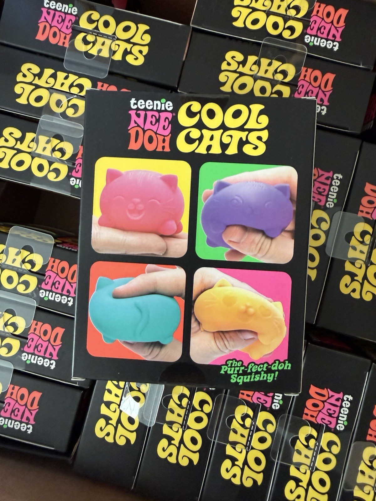 NeeDoh Teenie Cool Cats 4-Pack Schylling Squishy Cats Lot Of 28 Authentic