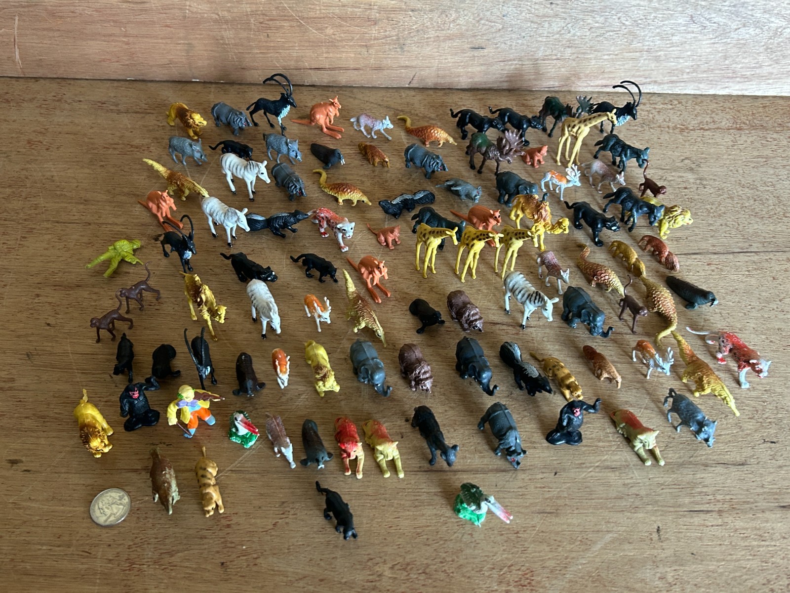 Toy Animal Junk Drawer Lot 90+ Mini Miniature Safari Outback Forest Zoo Crafts