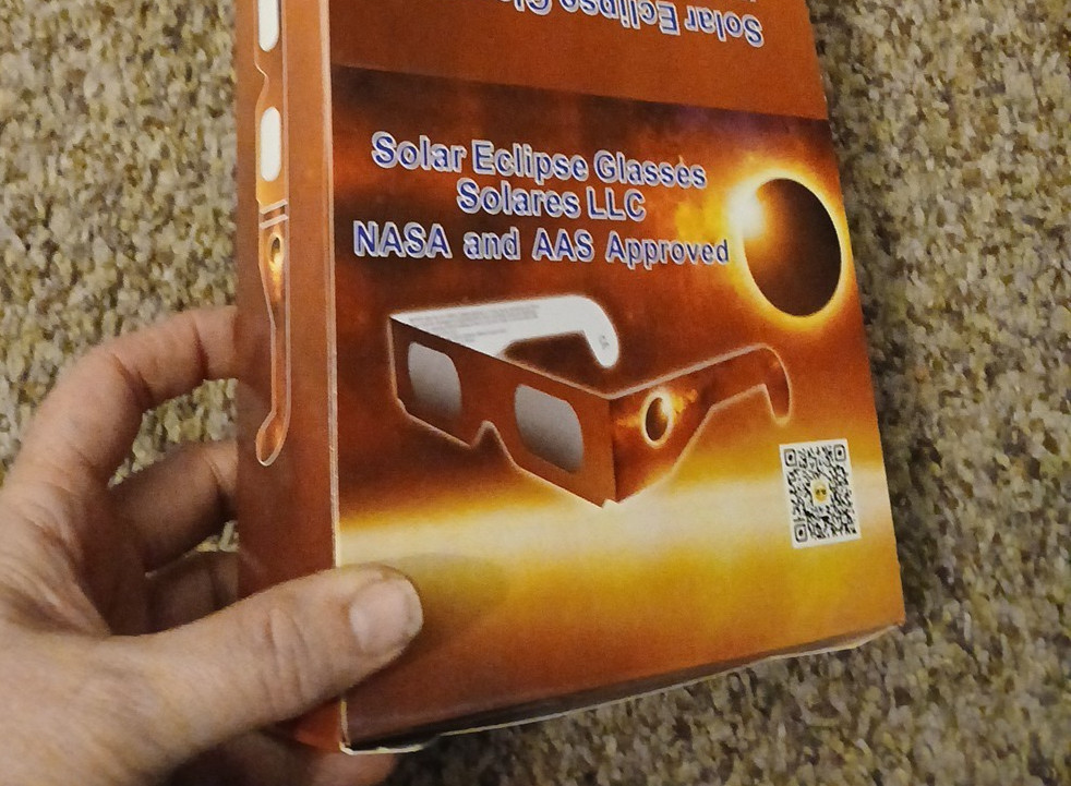 Box of 100 Pairs of ISO Certified NASA- & AAS-Approved Solar Eclipse Glasses
