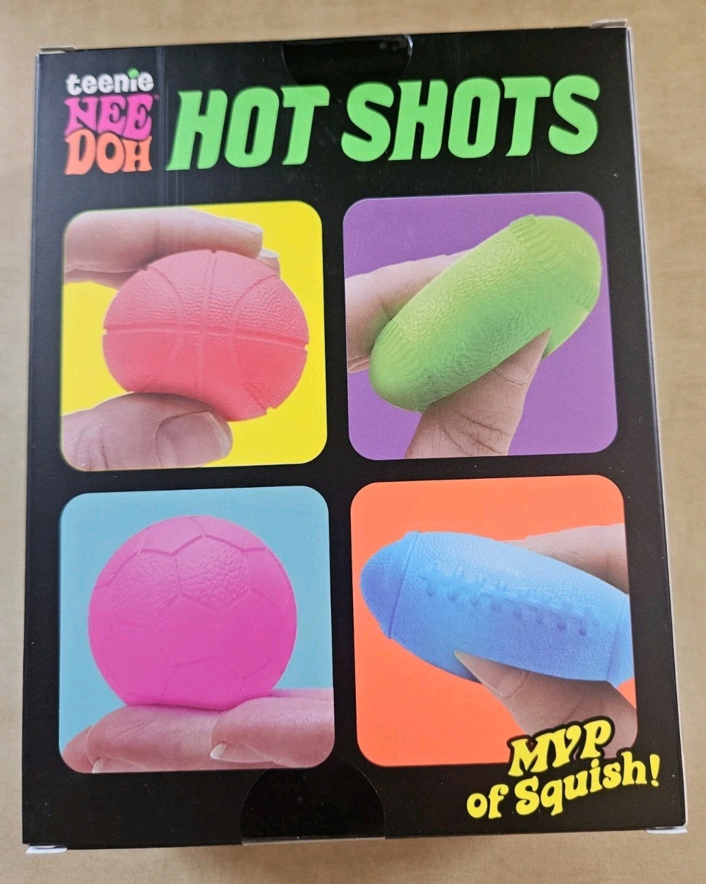 NeeDoh Teenie Hot Shots [Baseball, Soccer, Football, Basketball] New In Box