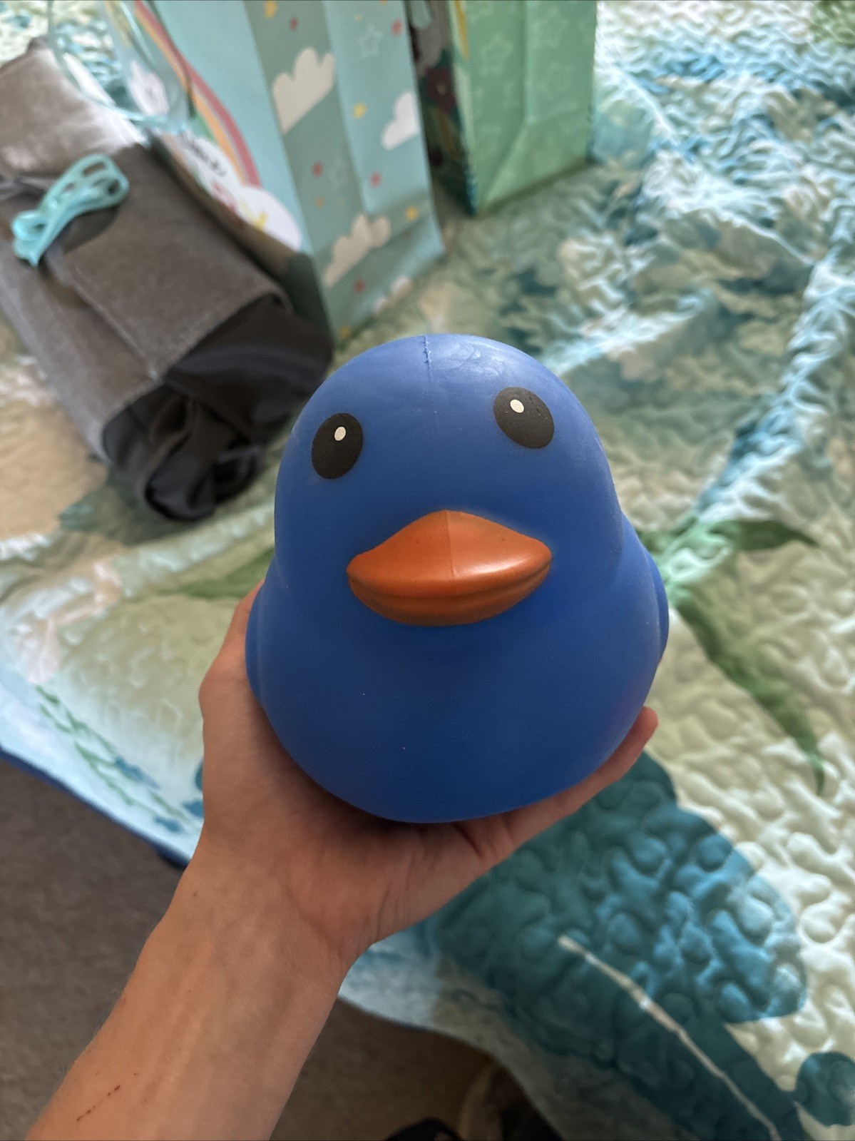 Sunny Days Rare Blue Jumbo Duck Squishy Toy