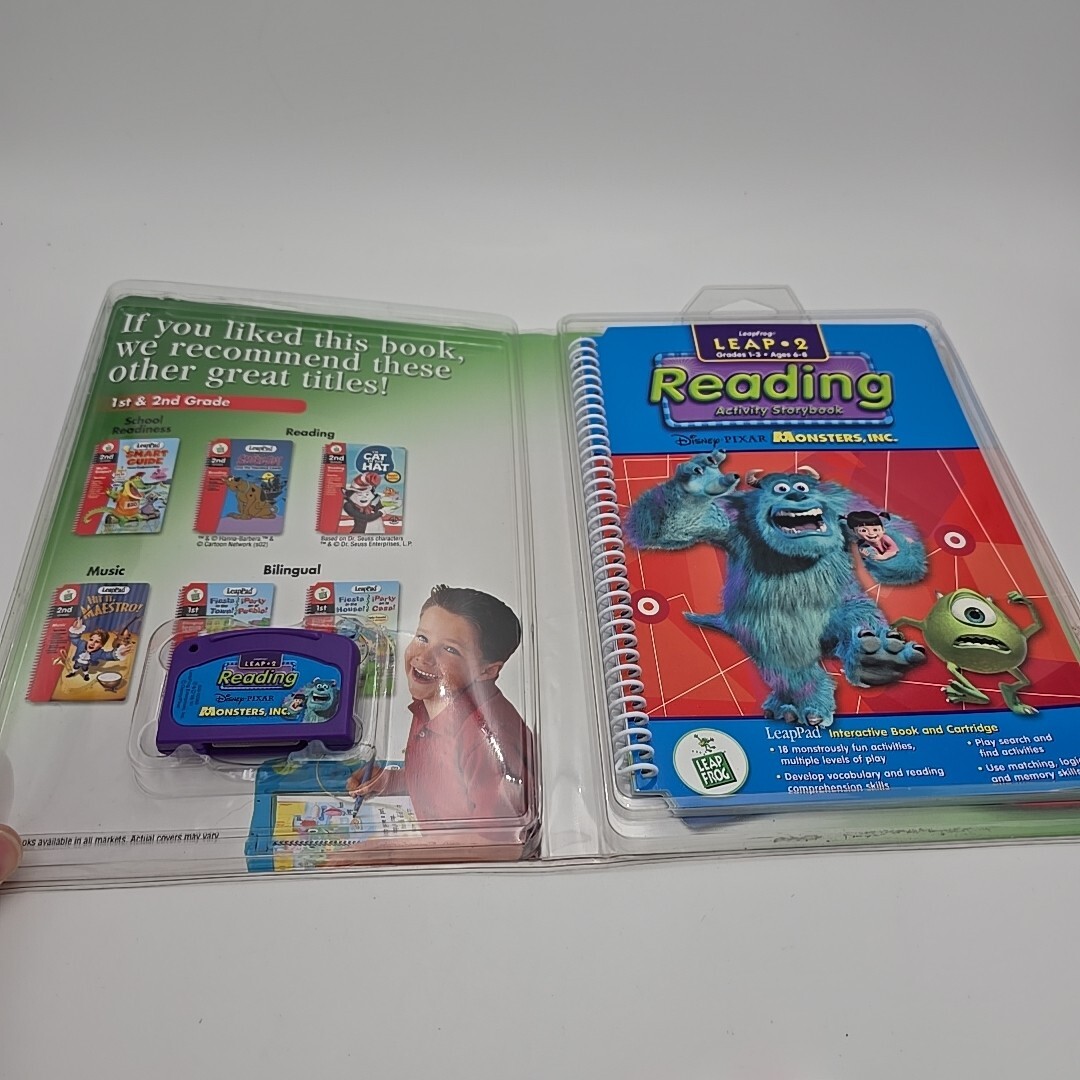 Lot 3 LeapFrog LeapPad Marvel The Amazing Spider-Man, Shrek, Monster Grades 1 2