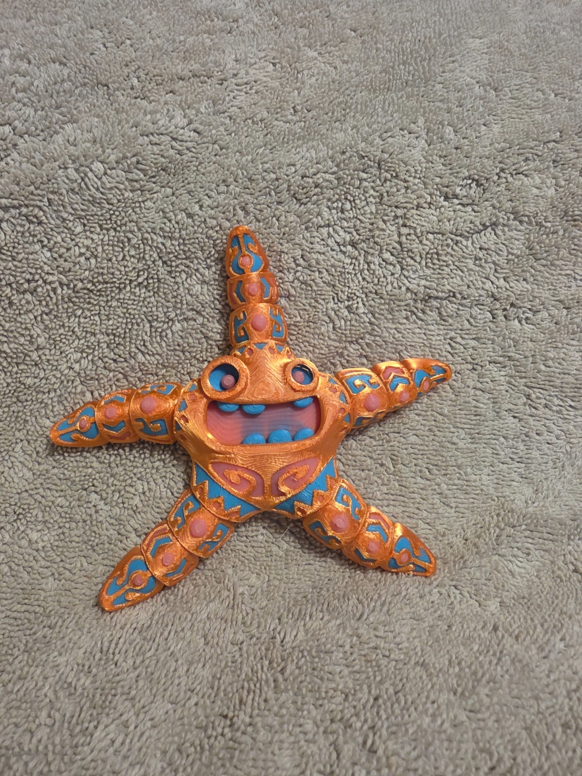 3d printed multi color starfish