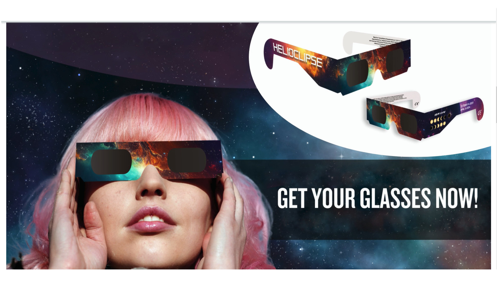 Solar Eclipse Viewing Glasses -CE & ISO Certified -6 Pairs for friends & family