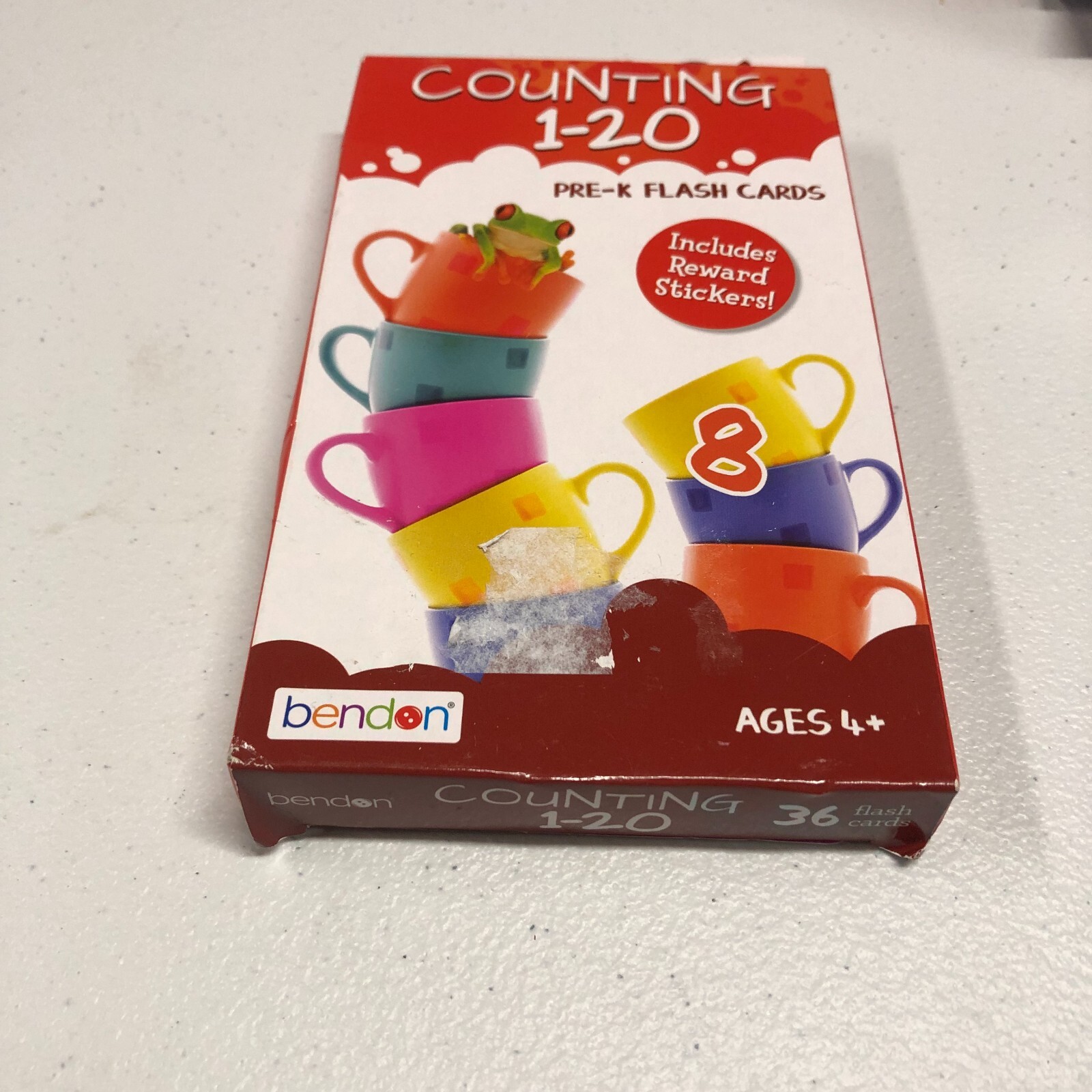 Benton Counting 1-20 Pre-K Flash Cards Includes Reward Stickers New