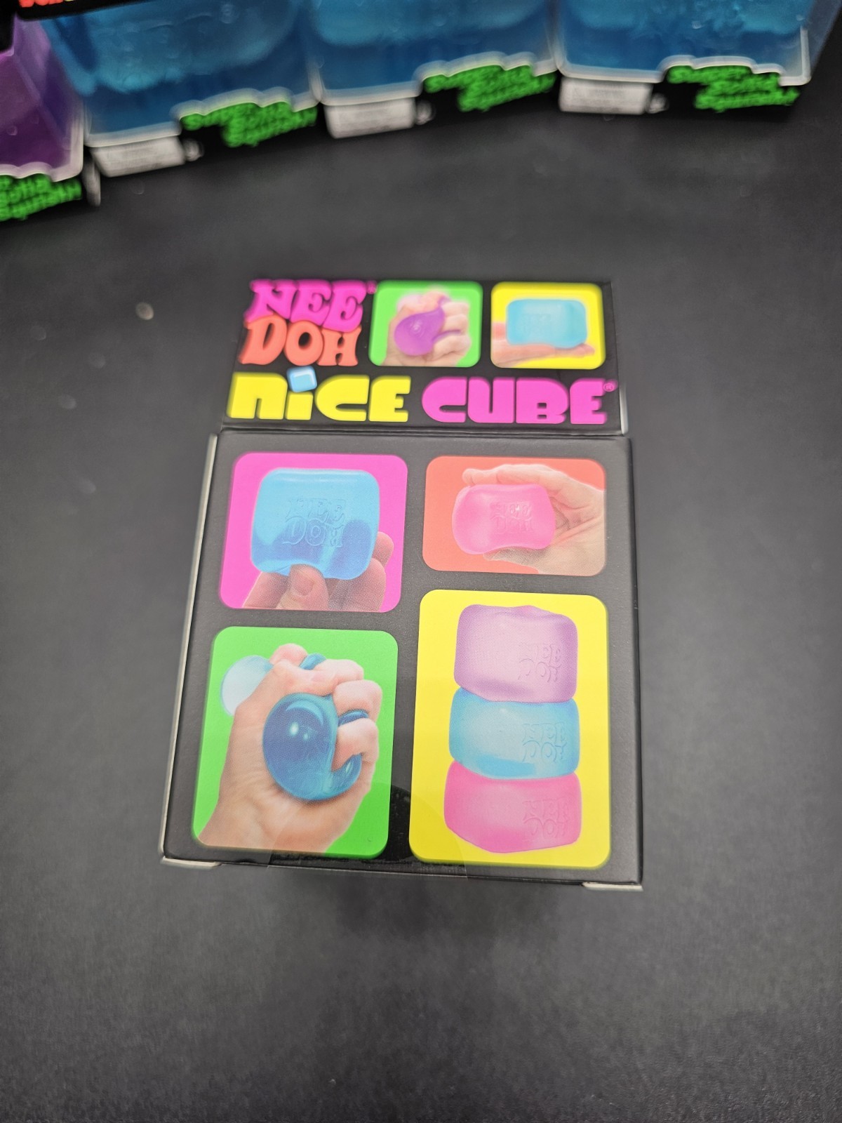 NeeDoh Nice Cubes With Display In Hand