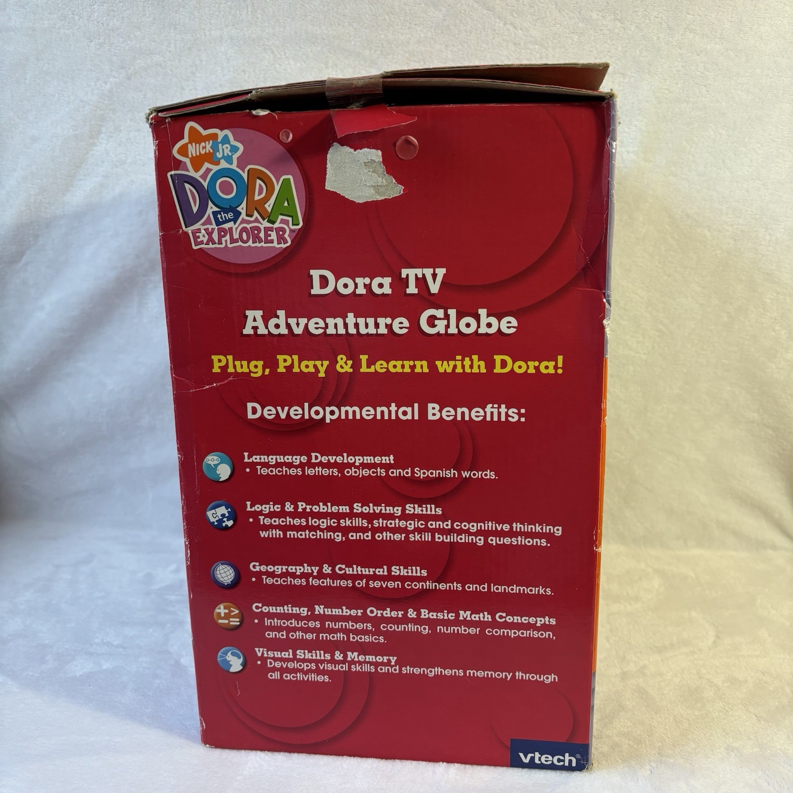 2007 VTech Dora The Explorer TV Adventure Globe Plug N Play Game NEW In Open Box