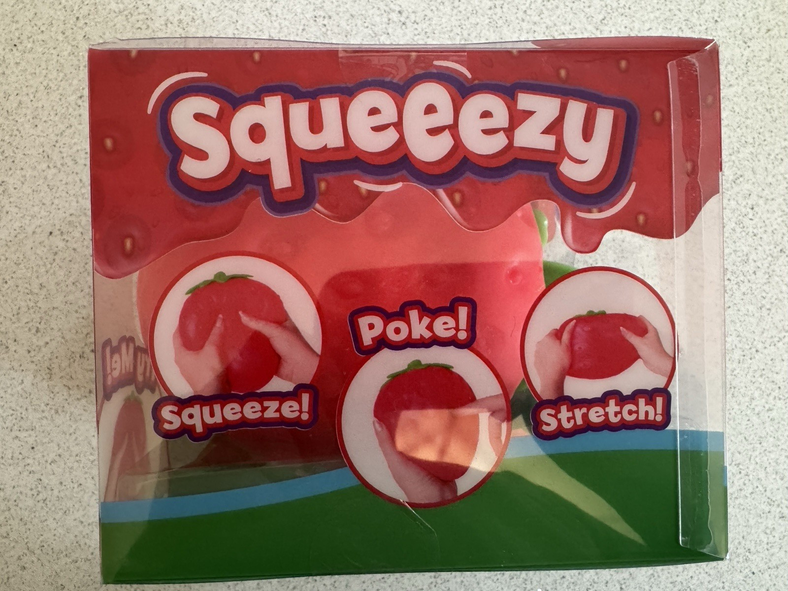 Sunny Days Authentic Strawberry Squishy Jumbo Squeezy Stress Relief Fidget Toy