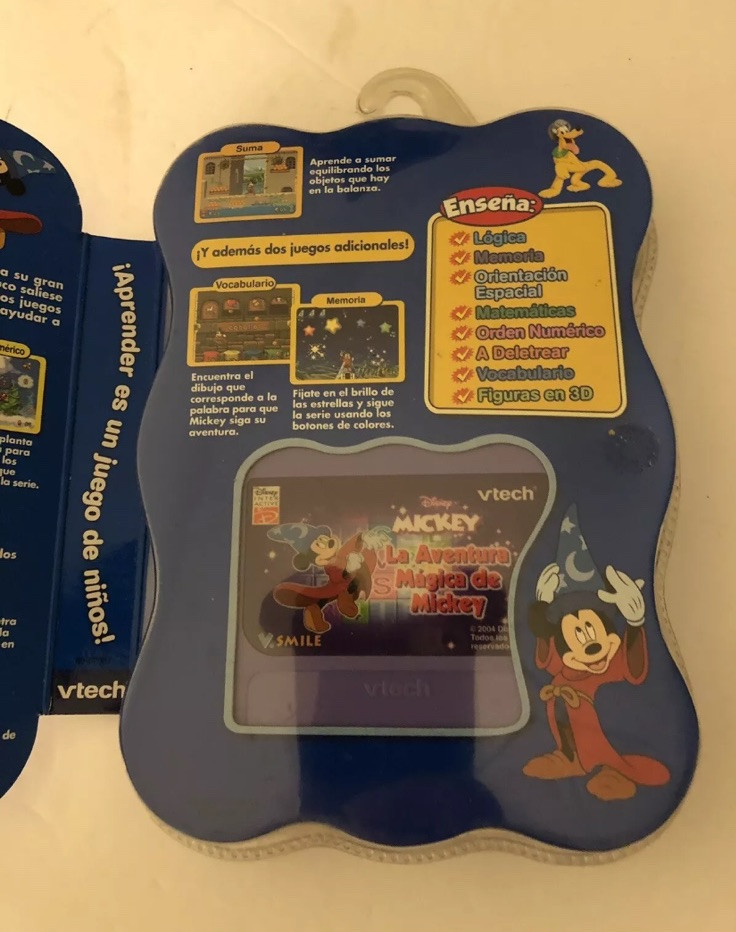 NEW Spanish V-TECH V.SMILE V-MOTION MICKEY MOUSE ACTIVE LEARNING GAME AGE 5-7