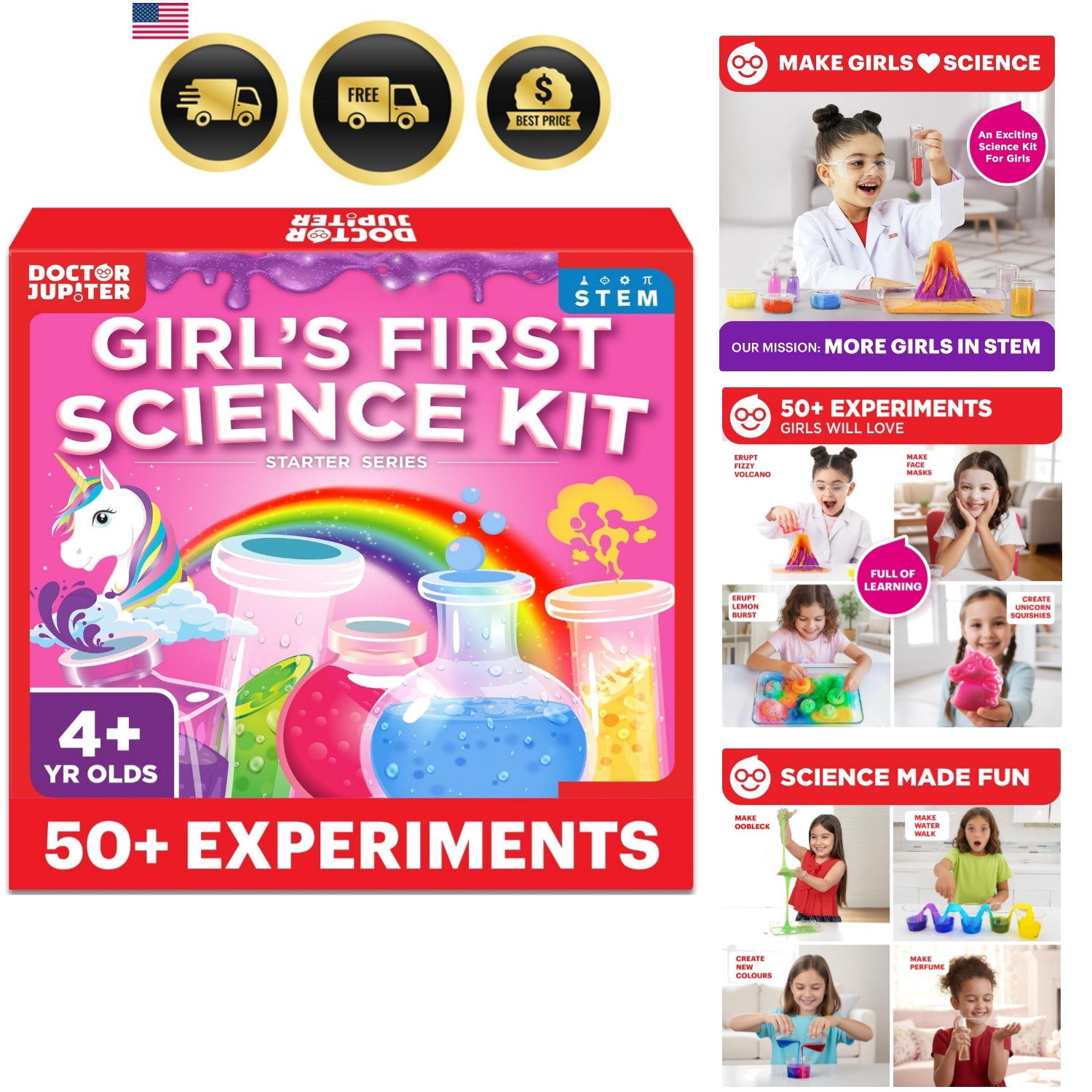 Girls’ First Science Kit for Kids Ages 4-5-6-7-8 | Easter, Birthday Gift Idea…