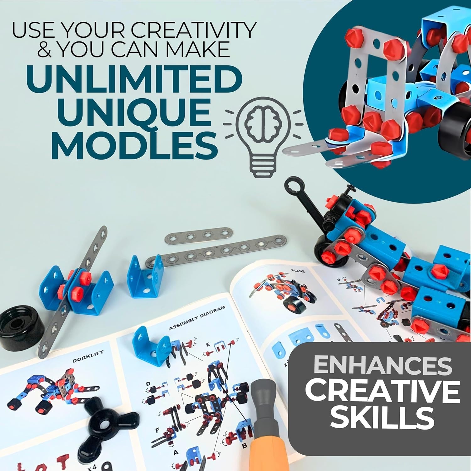 Mechanics 7 in 1 DIY Engineering Robot Set for 6 to 12 Years |