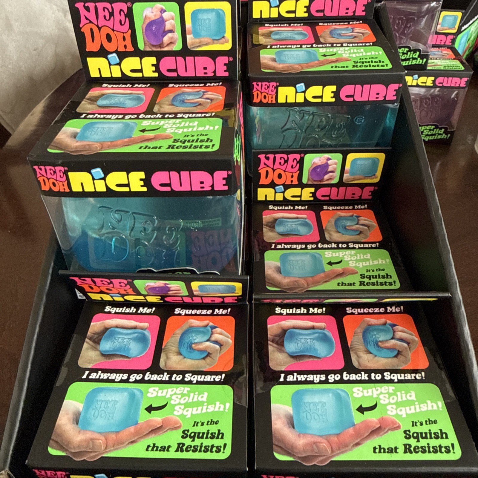 Nee Doh Nice Cube Squish Toy Blue | SEALED | Fast Shipping |
