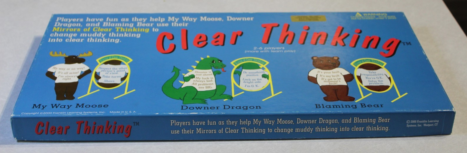 Homeschool Franklin Learning System Clear Thinking Gr 2-5 Interactive Board Game