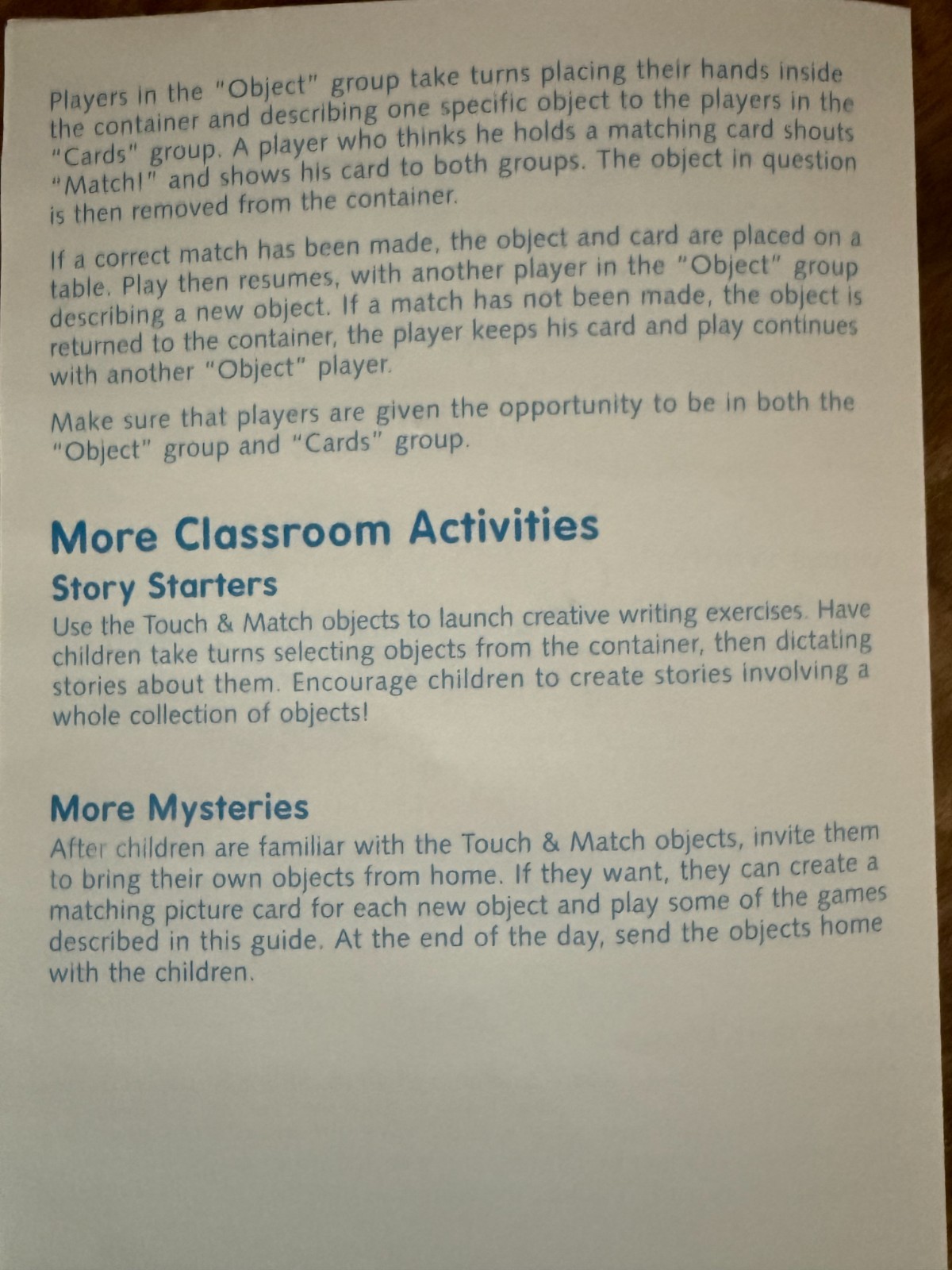 Lakeshore Learning Touch and Match Mystery Box and Guessing Game