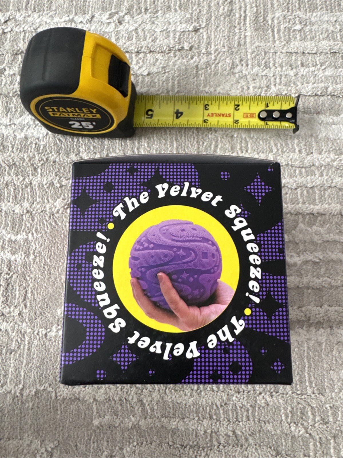 NeeDoh Super Fuzz Ball XL Velvet Squeeze Purple Fuzzball Squeeze Stress Ball NEW